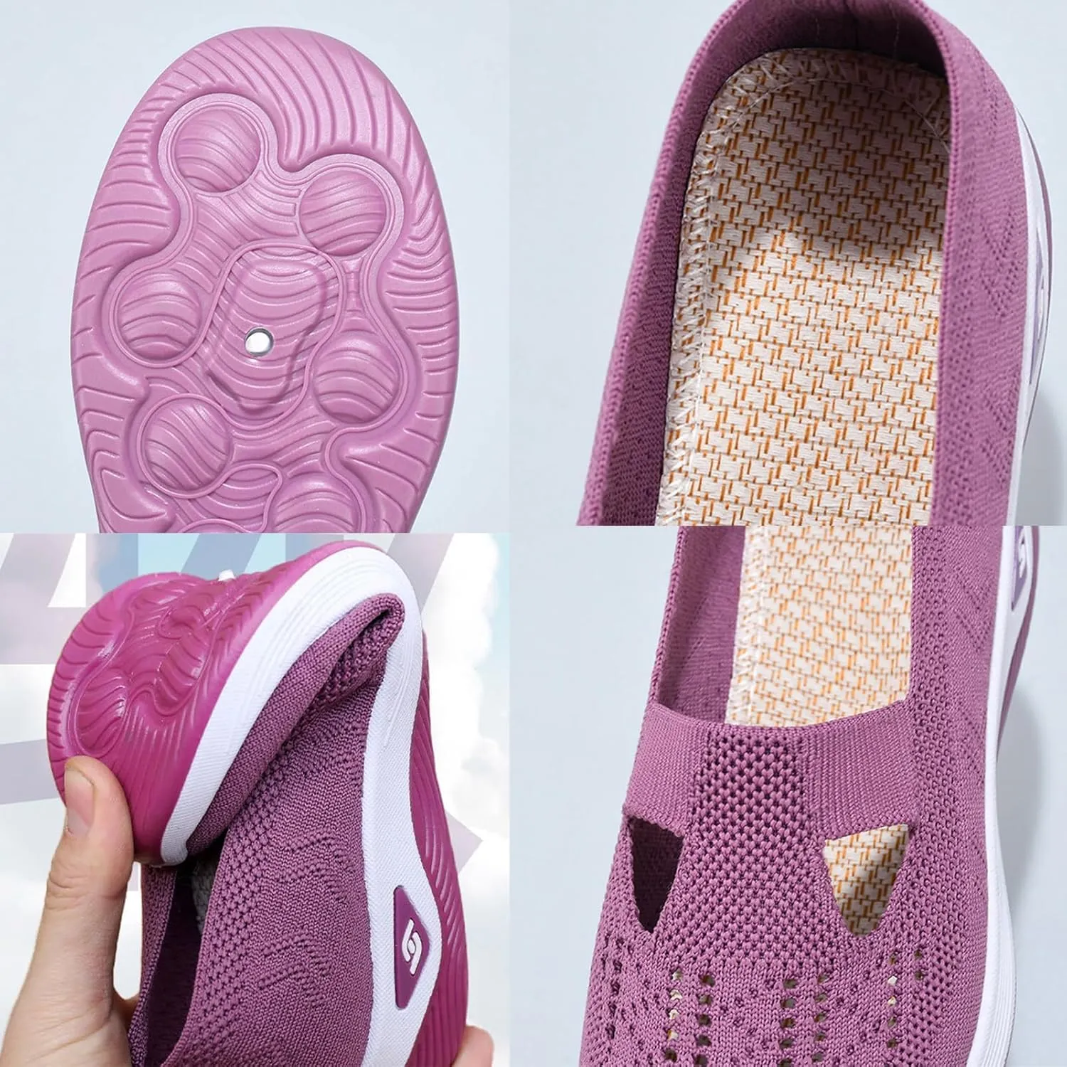 Lunashinex Knitted Sneakers, Knitted Sneakers For Women, Women'S Comfortable Breathable Knitted Sneakers