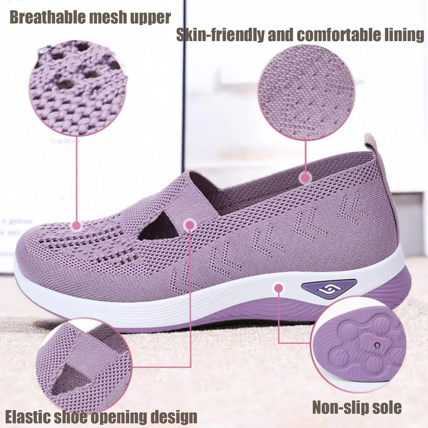 Lunashinex Knitted Sneakers, Knitted Sneakers For Women, Women'S Comfortable Breathable Knitted Sneakers