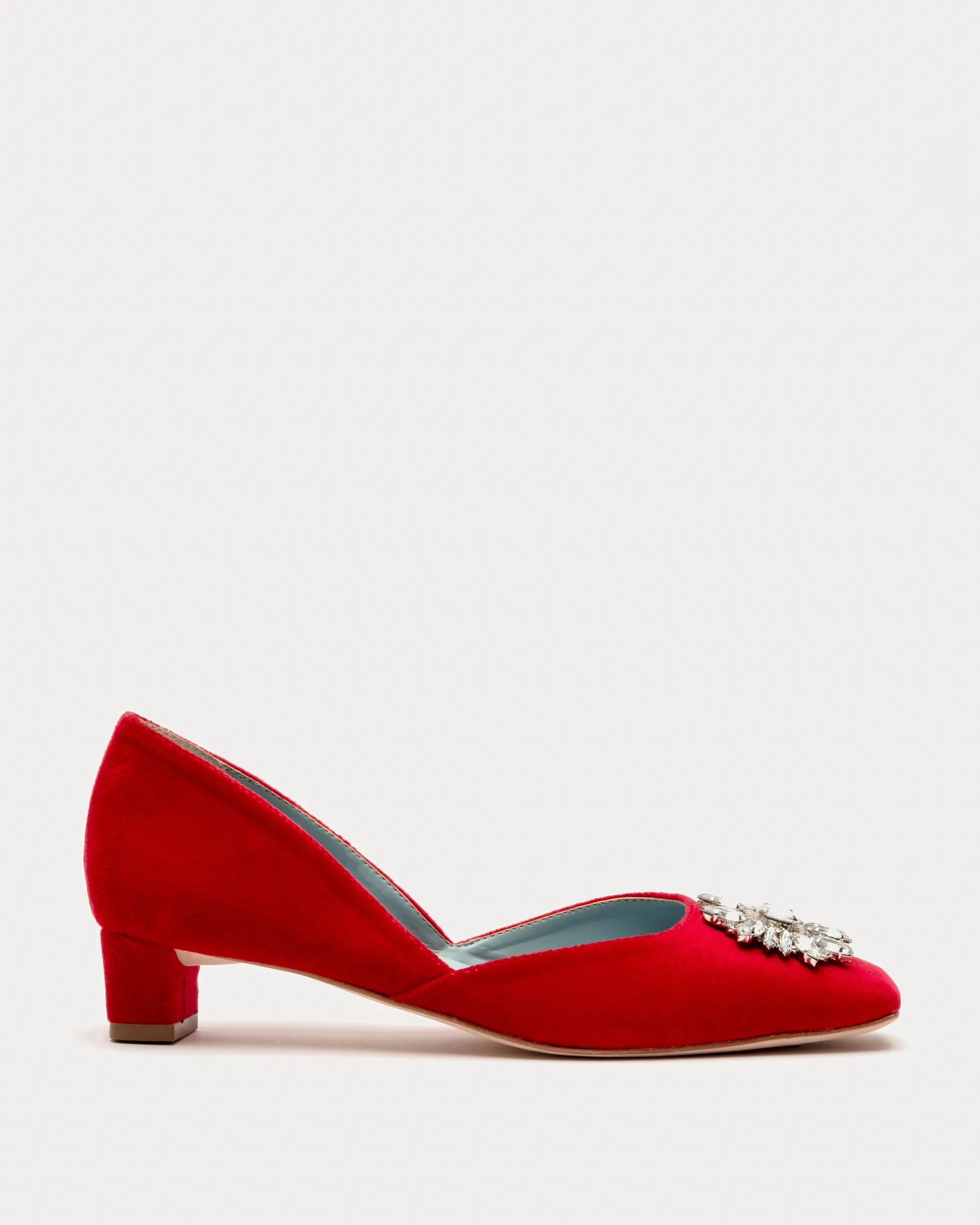 McCall Mini Block Heel - Velvet Red