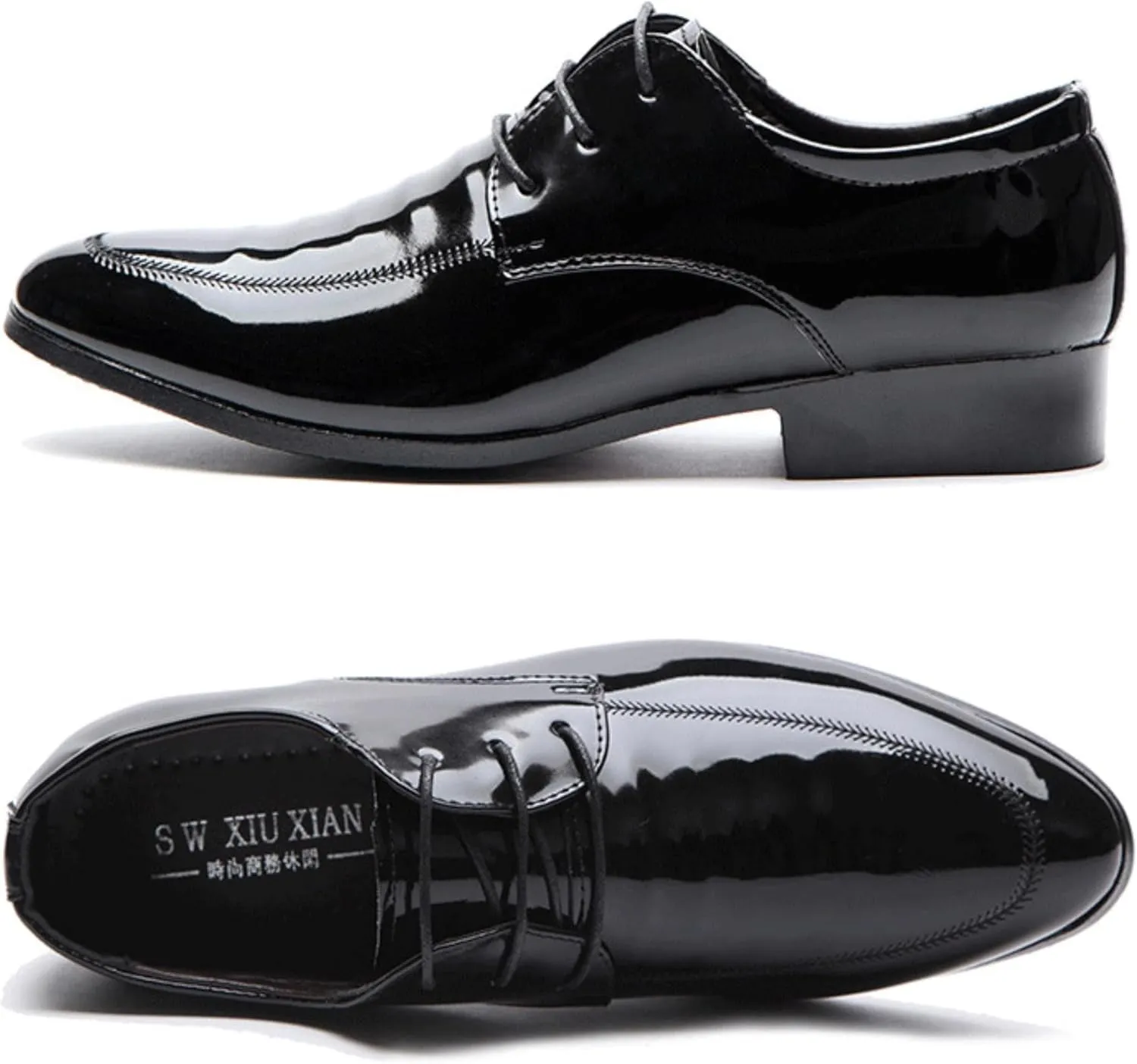 Men's Dress Shoes Oxford Formal Classic Business Shoes Casual Wedding Office Men Dress Shoes Black