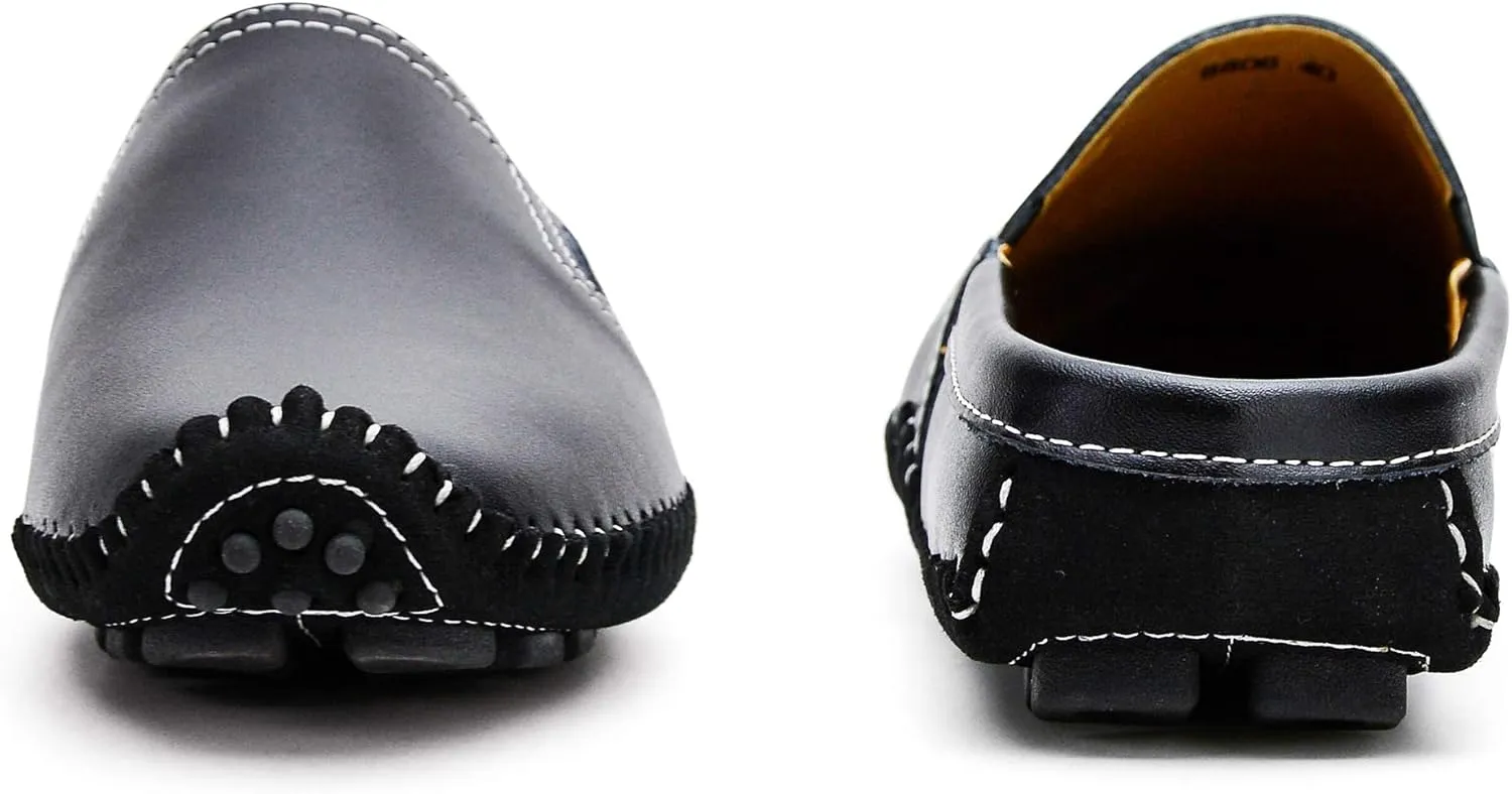 Mens Mules Clog Slippers Breathable Punching Genuine Leather Slip on Casual Backless Loafer Shoes