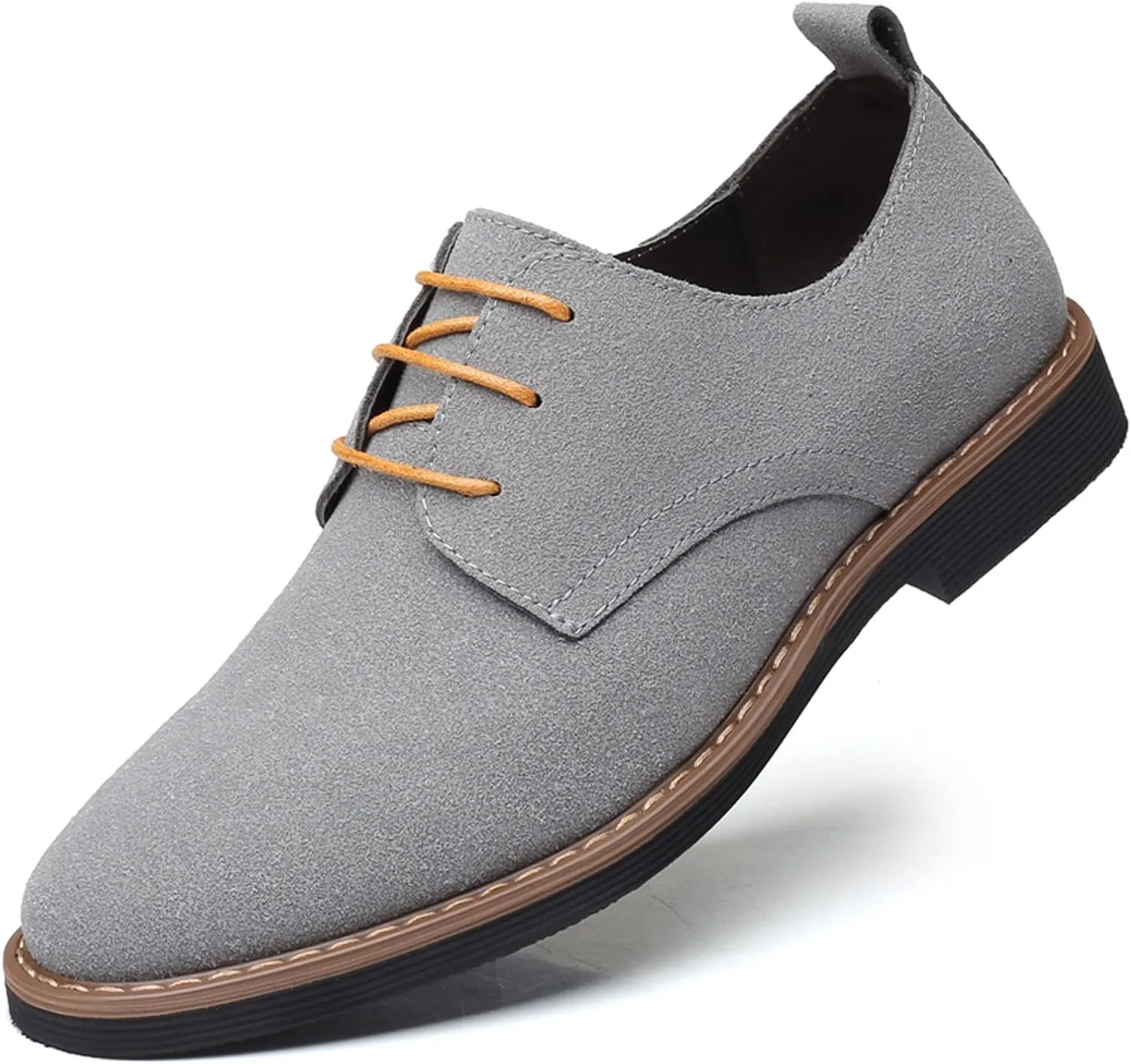 Men's Oxford Dress Shoes Classic Lace Up Casual Suede Leather Low-Top British Business Breathable Formal