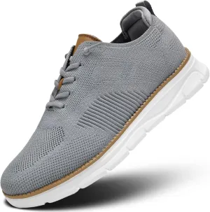 Mens Oxfords Lace-Up Lightweight Casual Walking Shoes Mesh Sneakers Dress Shoes Fashion Shoes