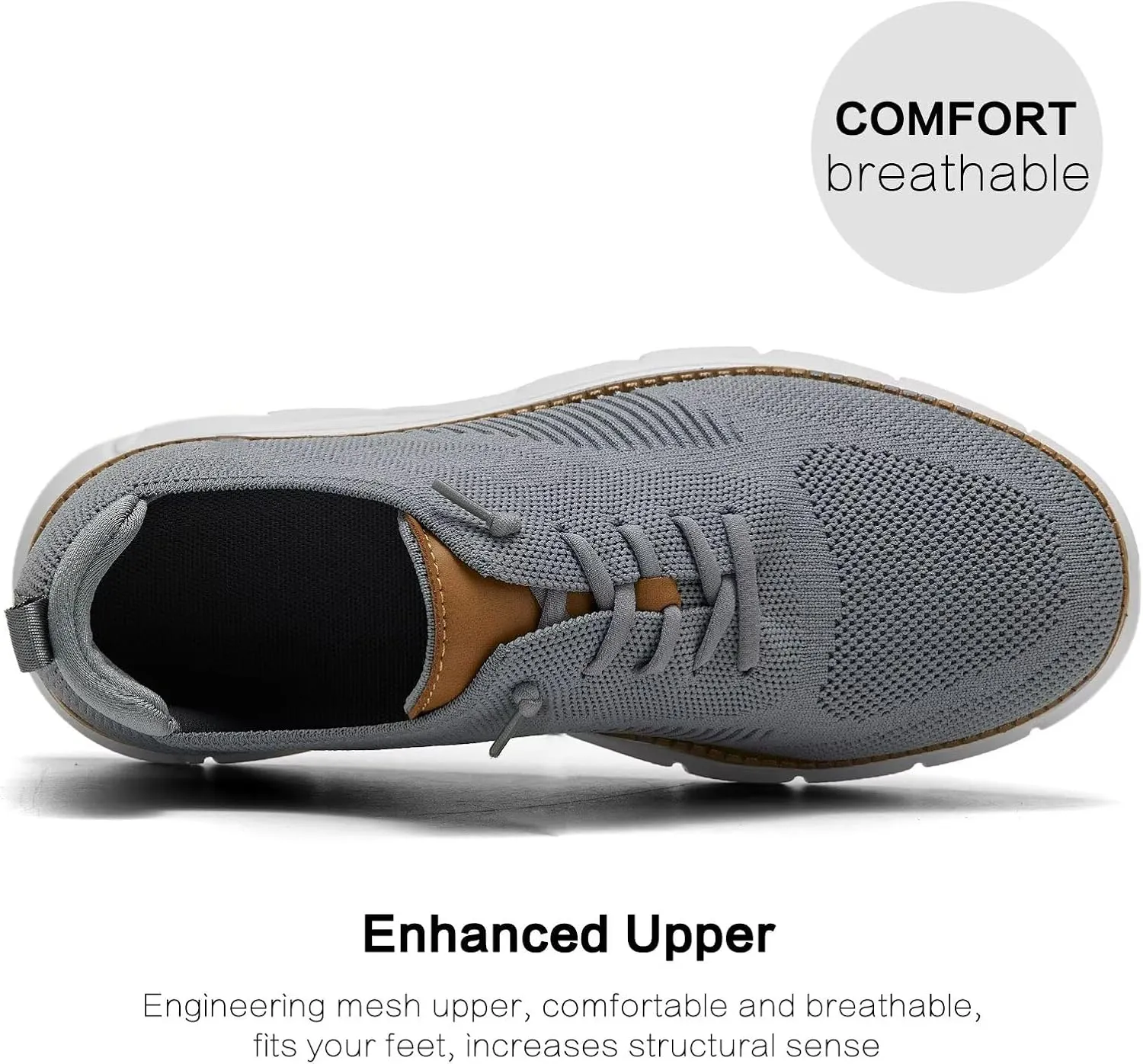 Mens Oxfords Lace-Up Lightweight Casual Walking Shoes Mesh Sneakers Dress Shoes Fashion Shoes