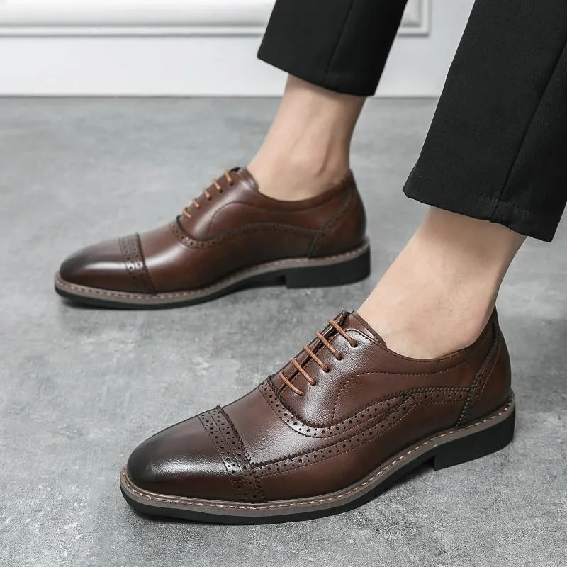 Men's Pointed Toe Lace Ups Dress Shoes Breathable Casual Shoes for Men(White-Patch Five-Pointed star4,12)