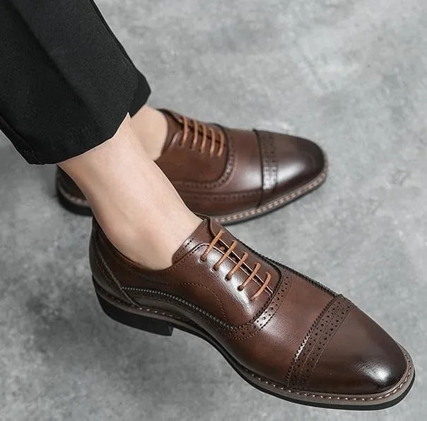 Men's Pointed Toe Lace Ups Dress Shoes Breathable Casual Shoes for Men(White-Patch Five-Pointed star4,12)
