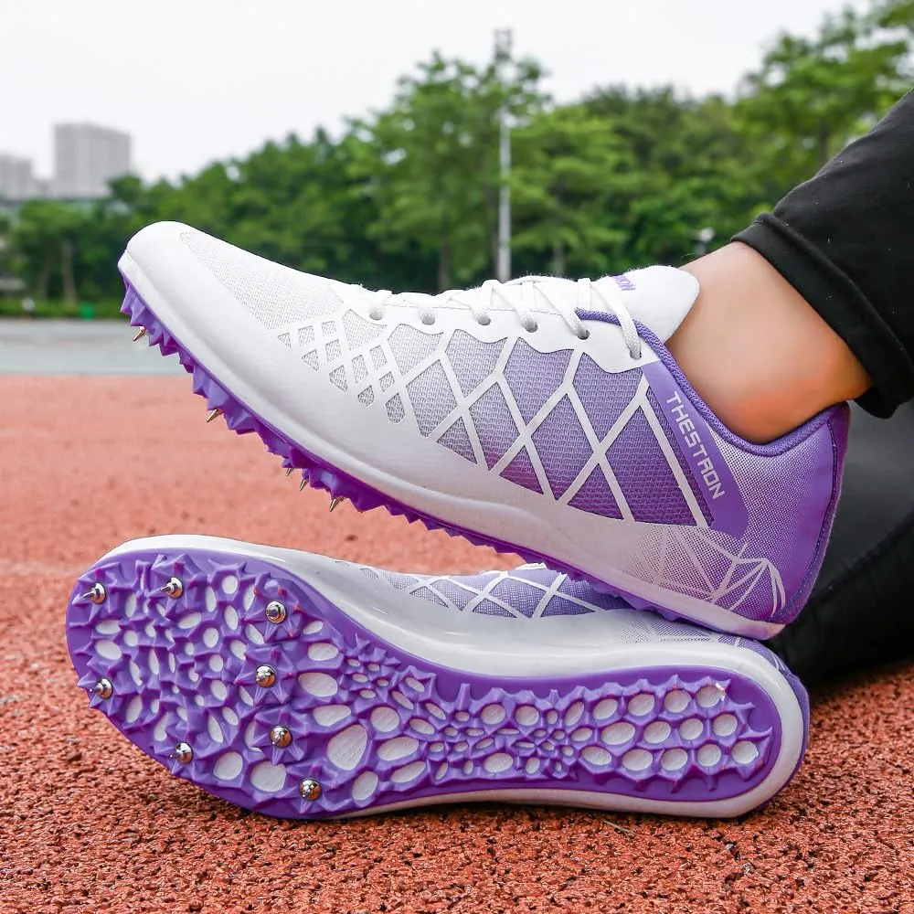 Mens Womens Boys Girls Spikes Athletics Racing Running Shoes Track and Field Sneaker …