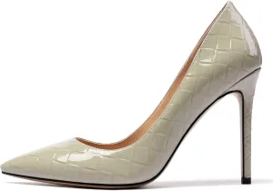 Mettesally Women's High Heels Closed Pointed Toe Pumps Stiletto Heel Party Wedding Basic Shoes