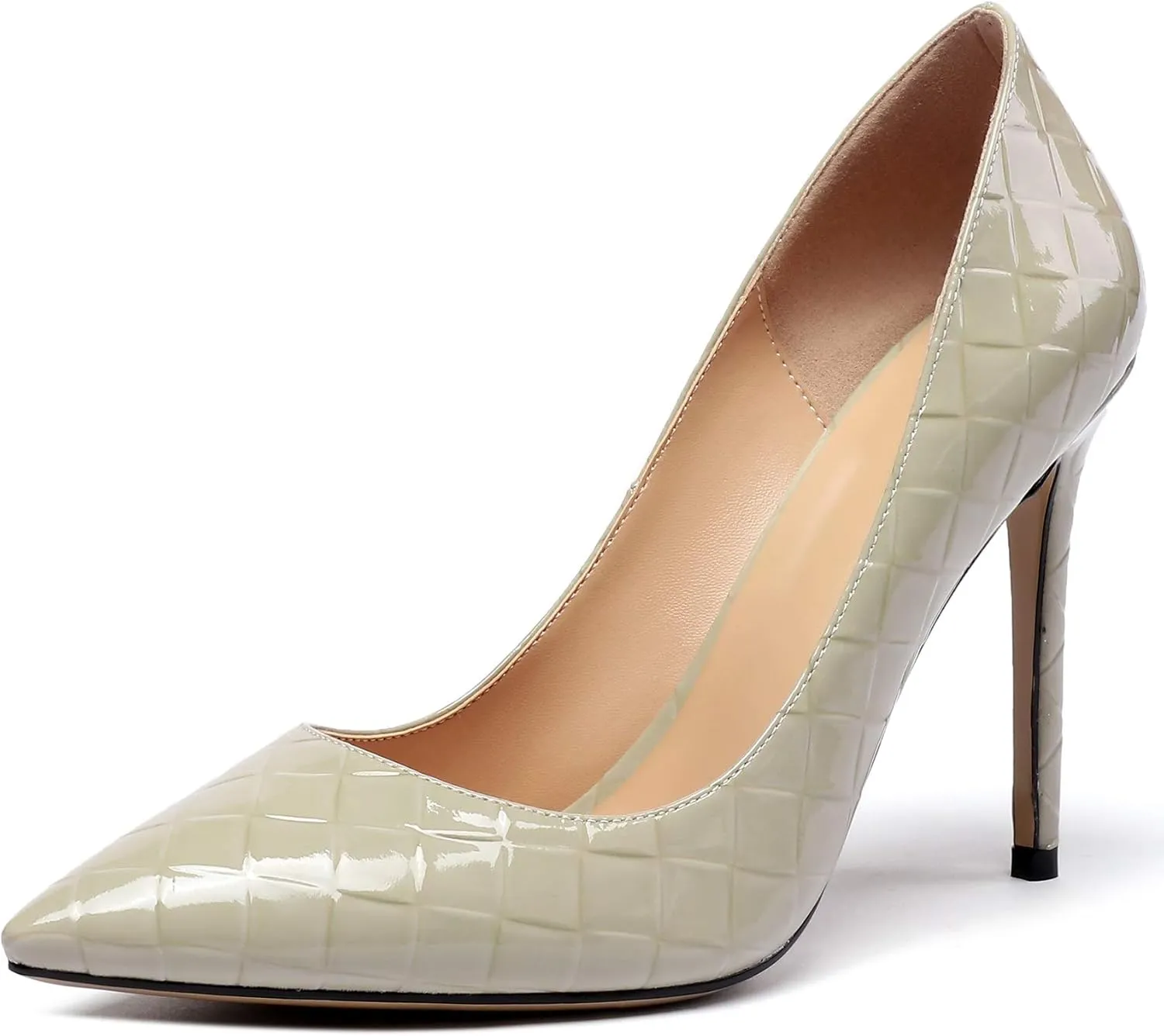 Mettesally Women's High Heels Closed Pointed Toe Pumps Stiletto Heel Party Wedding Basic Shoes