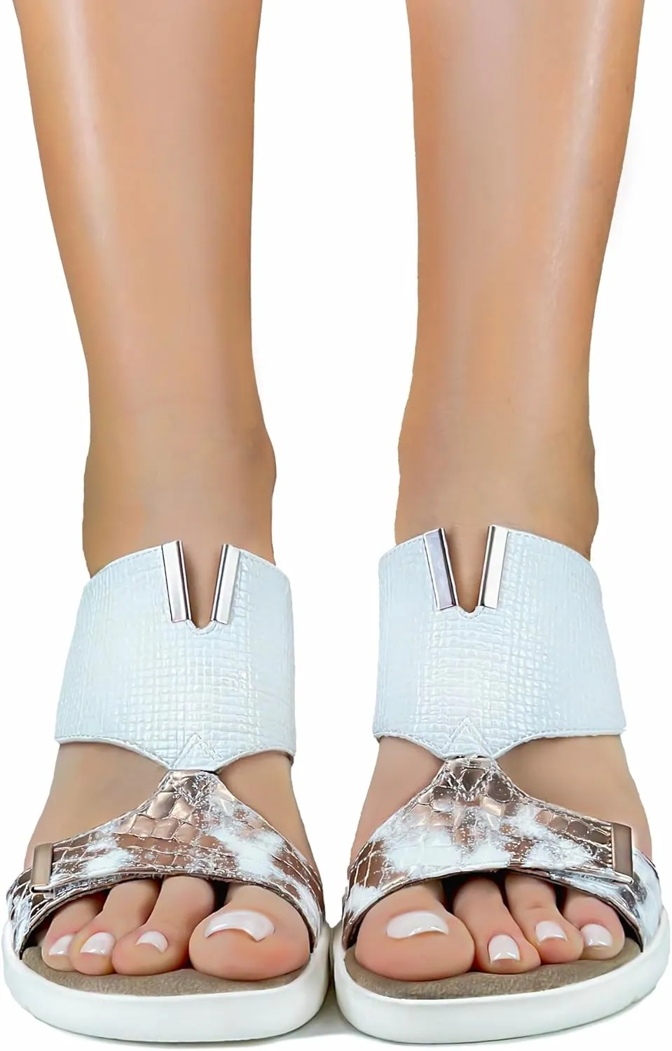 Modzori Kleo Women's Low Wedge Reversible Slide Sandal