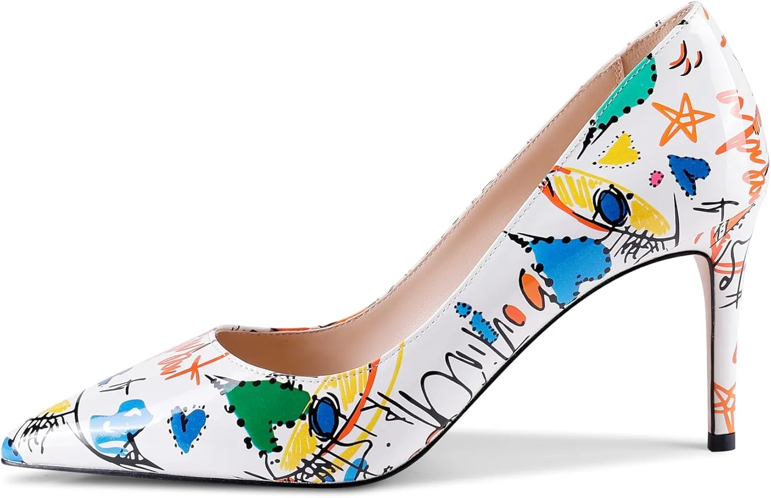 Multicolor Pumps for Women,Pointed-Toe High Heels Dress Wedding Office Pump Shoes