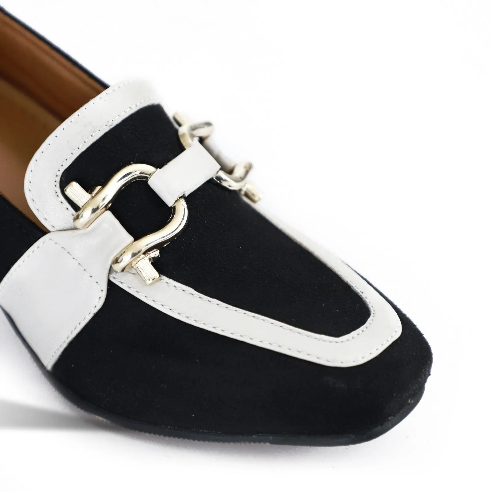 NICHE Women Black Suede Block Heels