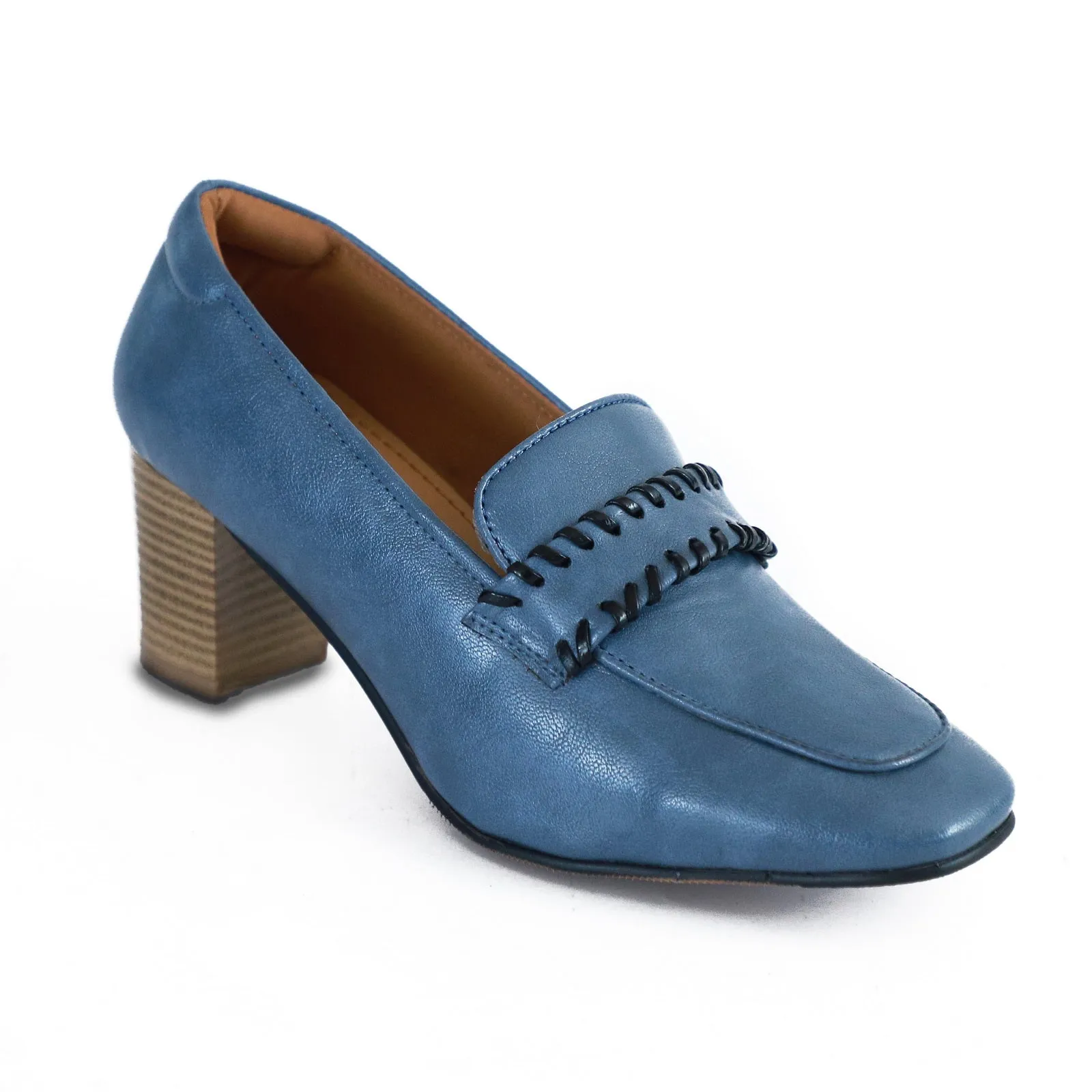 NICHE Women Classic Mid Block Heels - Blue