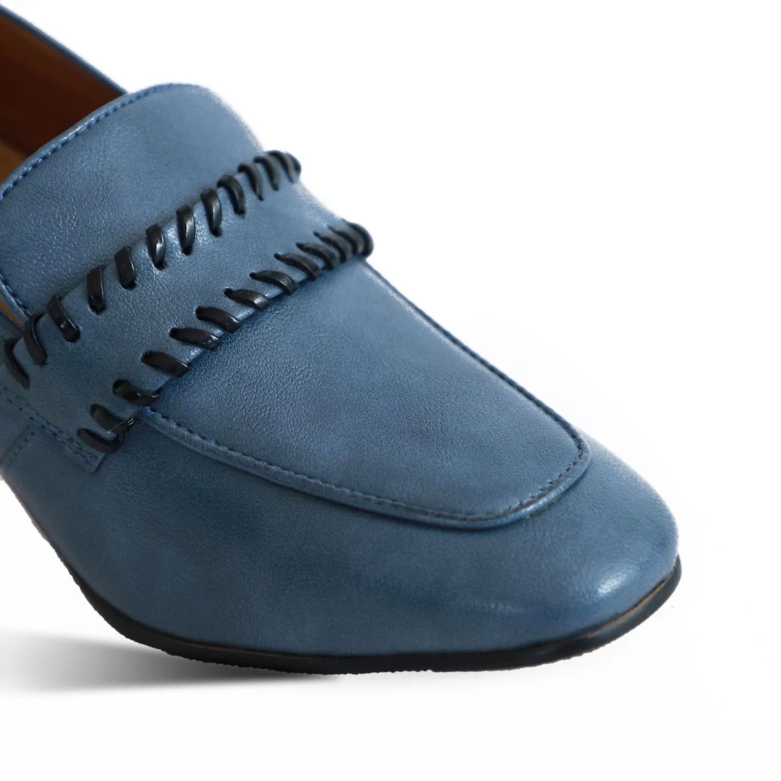 NICHE Women Classic Mid Block Heels - Blue