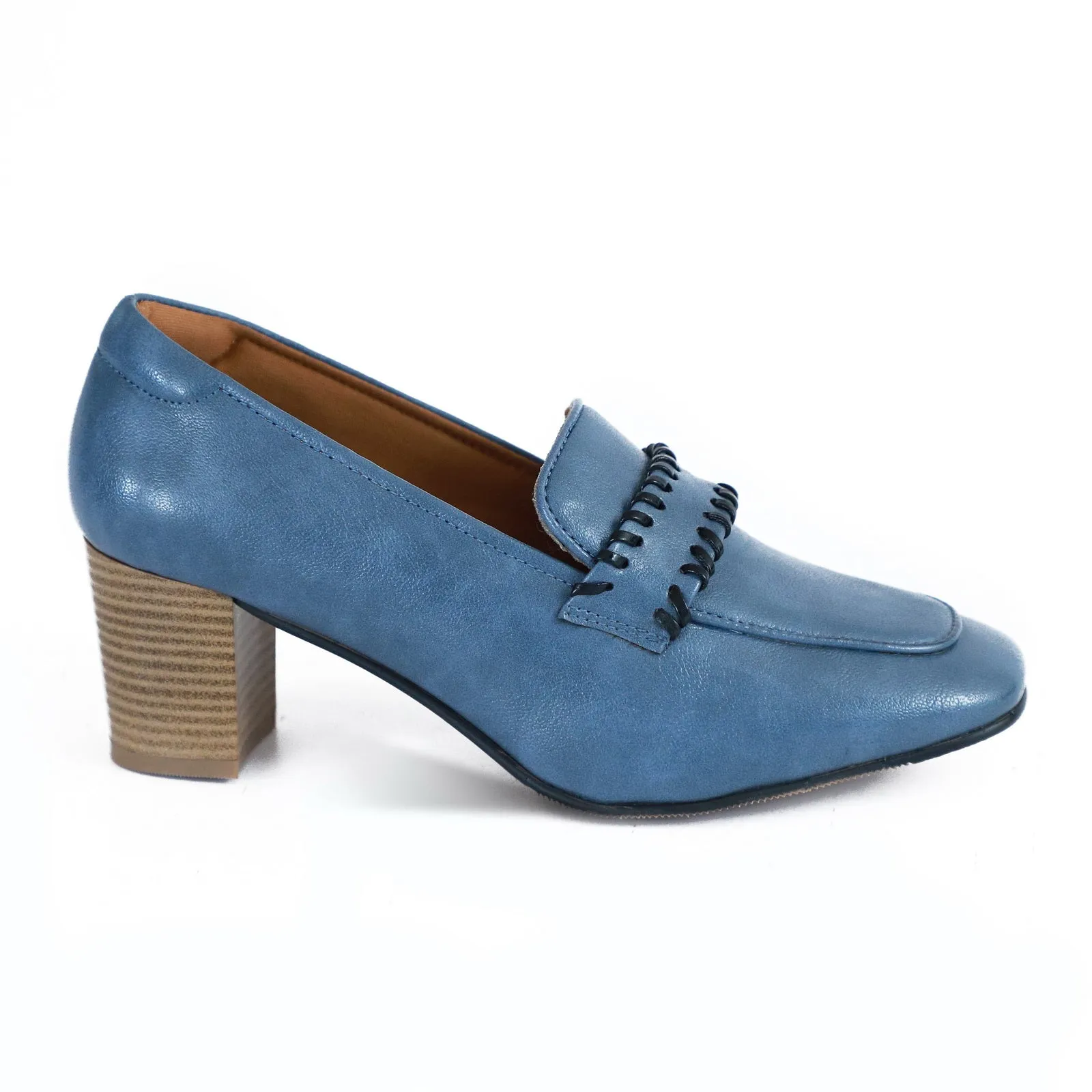 NICHE Women Classic Mid Block Heels - Blue