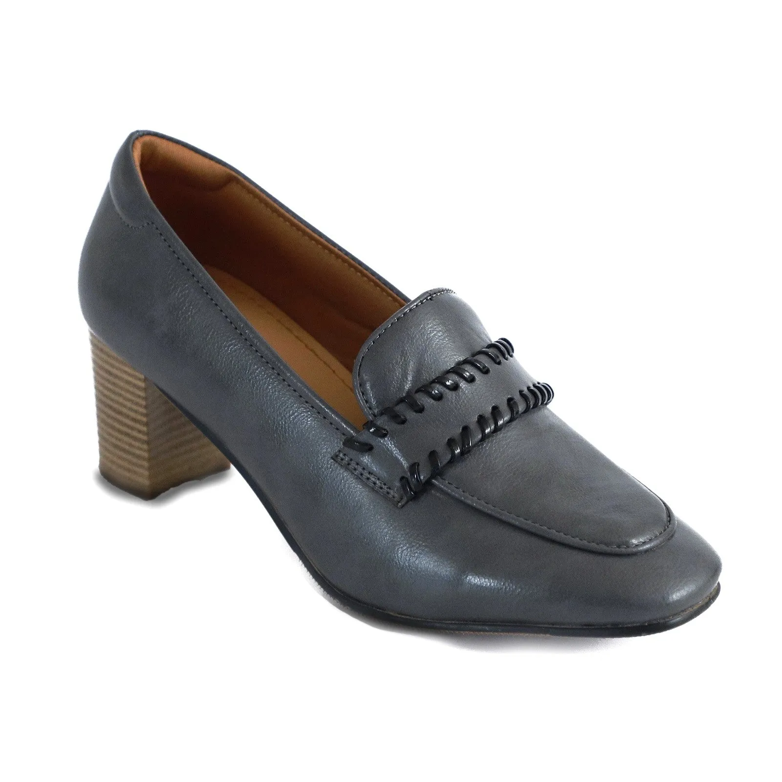 NICHE Women Classic Mid Block Heels - Gray