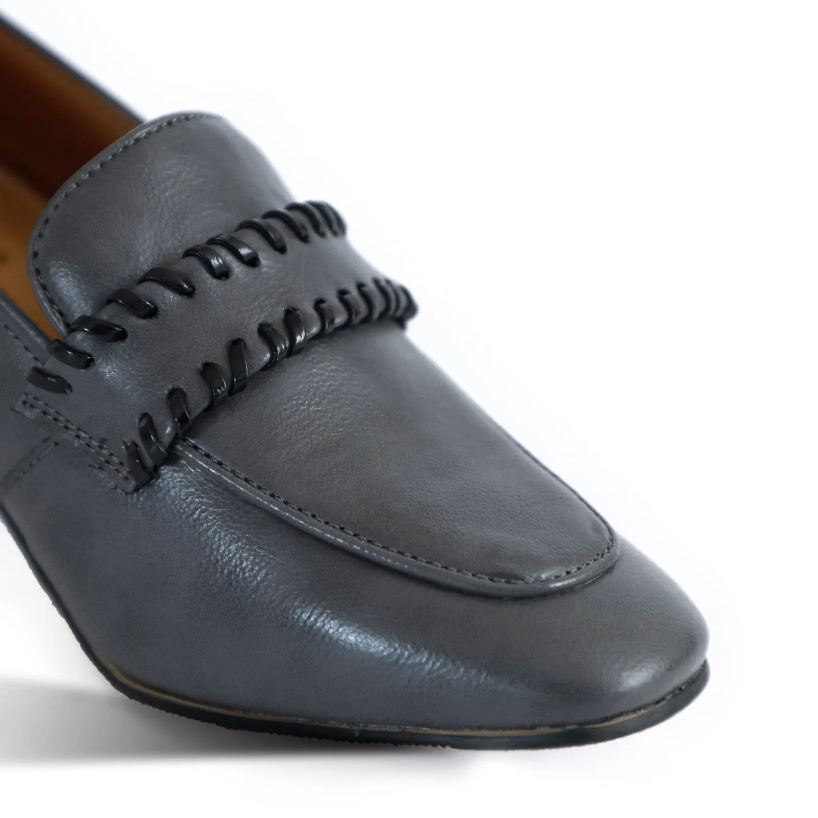 NICHE Women Classic Mid Block Heels - Gray