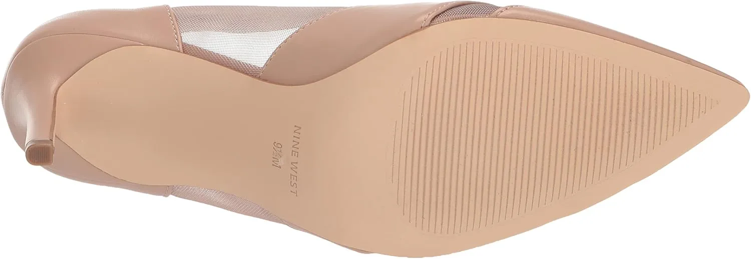 Nine West Women's Evani Pointed Toe Heeled Slip-On Pump
