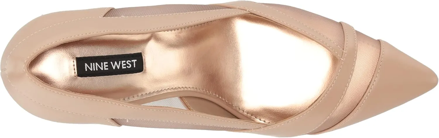 Nine West Women's Evani Pointed Toe Heeled Slip-On Pump
