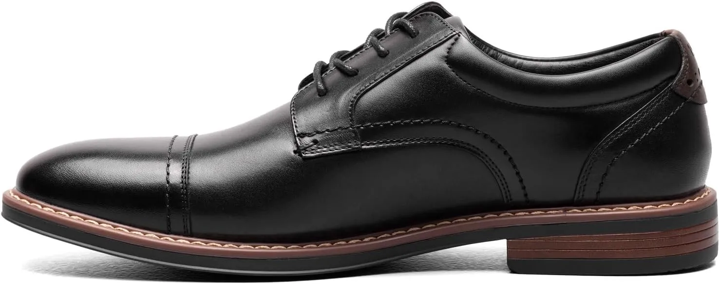 Nunn Bush Men's Centro Flex Cap Toe Oxford Dress Casual Leather Comfortable Lace Up
