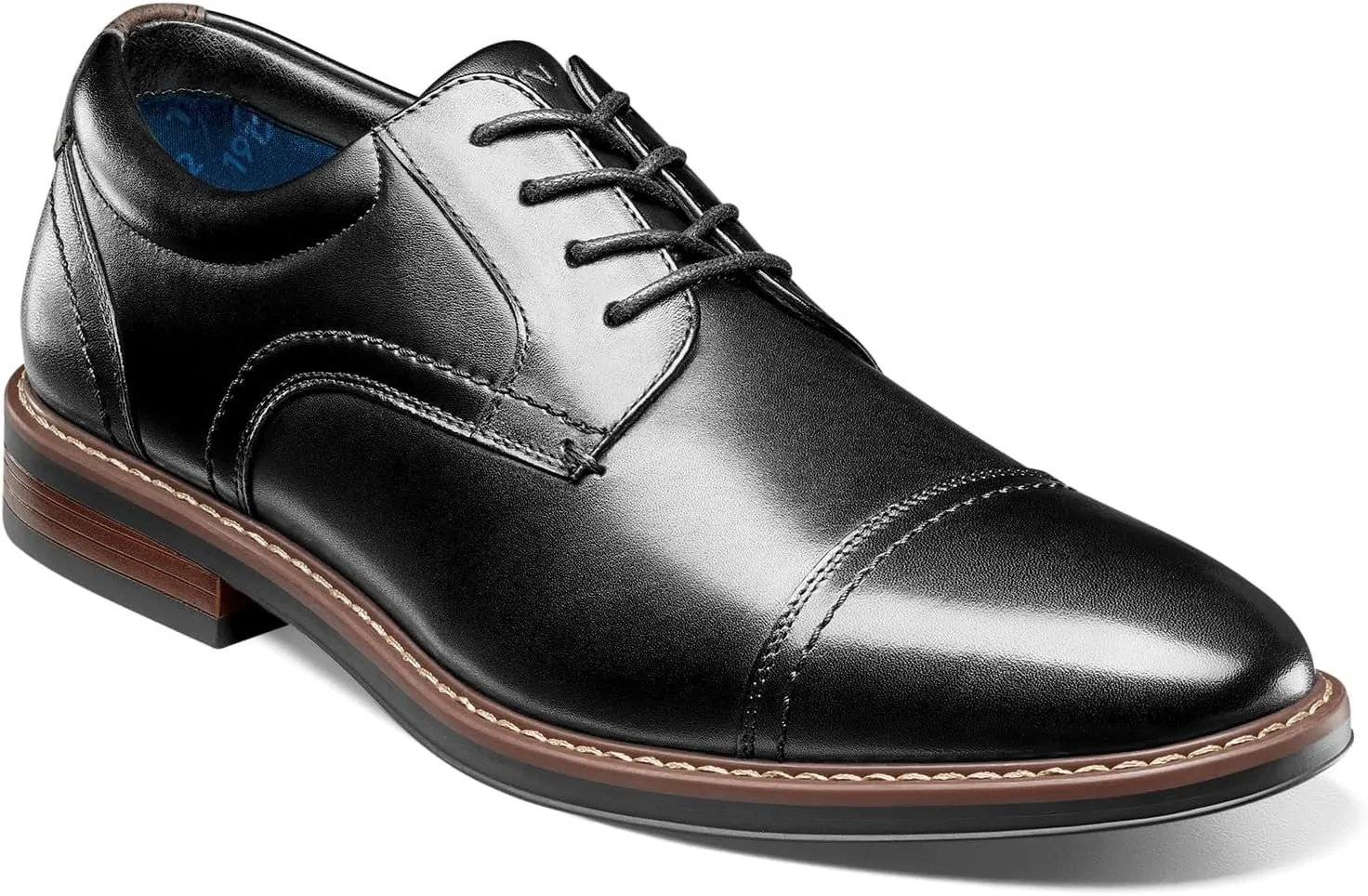 Nunn Bush Men's Centro Flex Cap Toe Oxford Dress Casual Leather Comfortable Lace Up