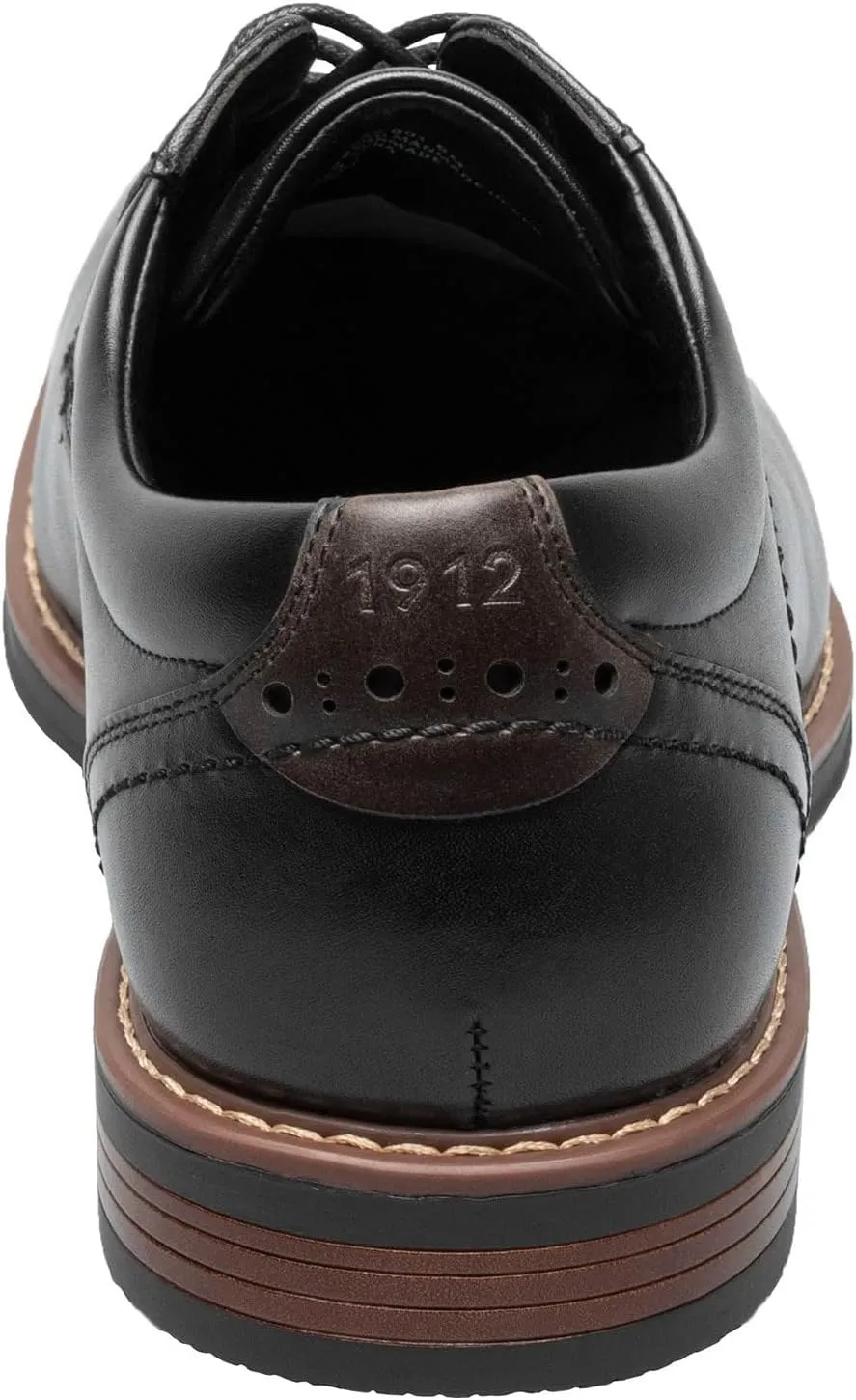 Nunn Bush Men's Centro Flex Plain Toe Oxford Dress Casual Leather Comfortable Lace Up
