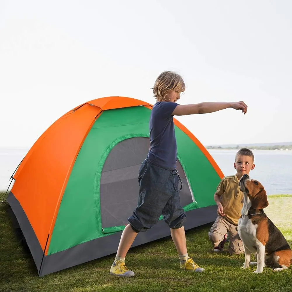 Ochine 1/2/4 Person Camping Tent Family Tents Pops Up Tent Waterproof Windproof Easy Setup Tent Lightweight Dome Tent for Outdoor Camp, Backpacking, Hiking, etc (Ship from USA)