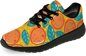 Orange Print Tennis Shoes Men Women Lightweight Running Shoes Walking Fashion Sneakers Gifts for Him Her