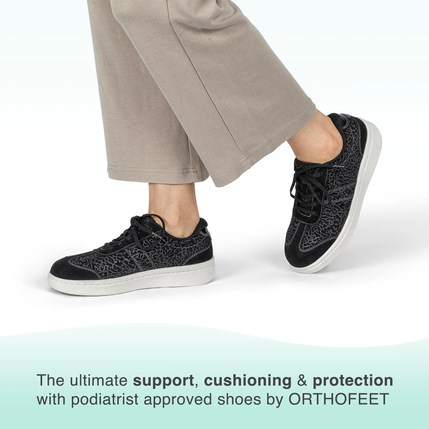 Orthofeet Women's Orthopedic Leather Stroll Casual Shoe