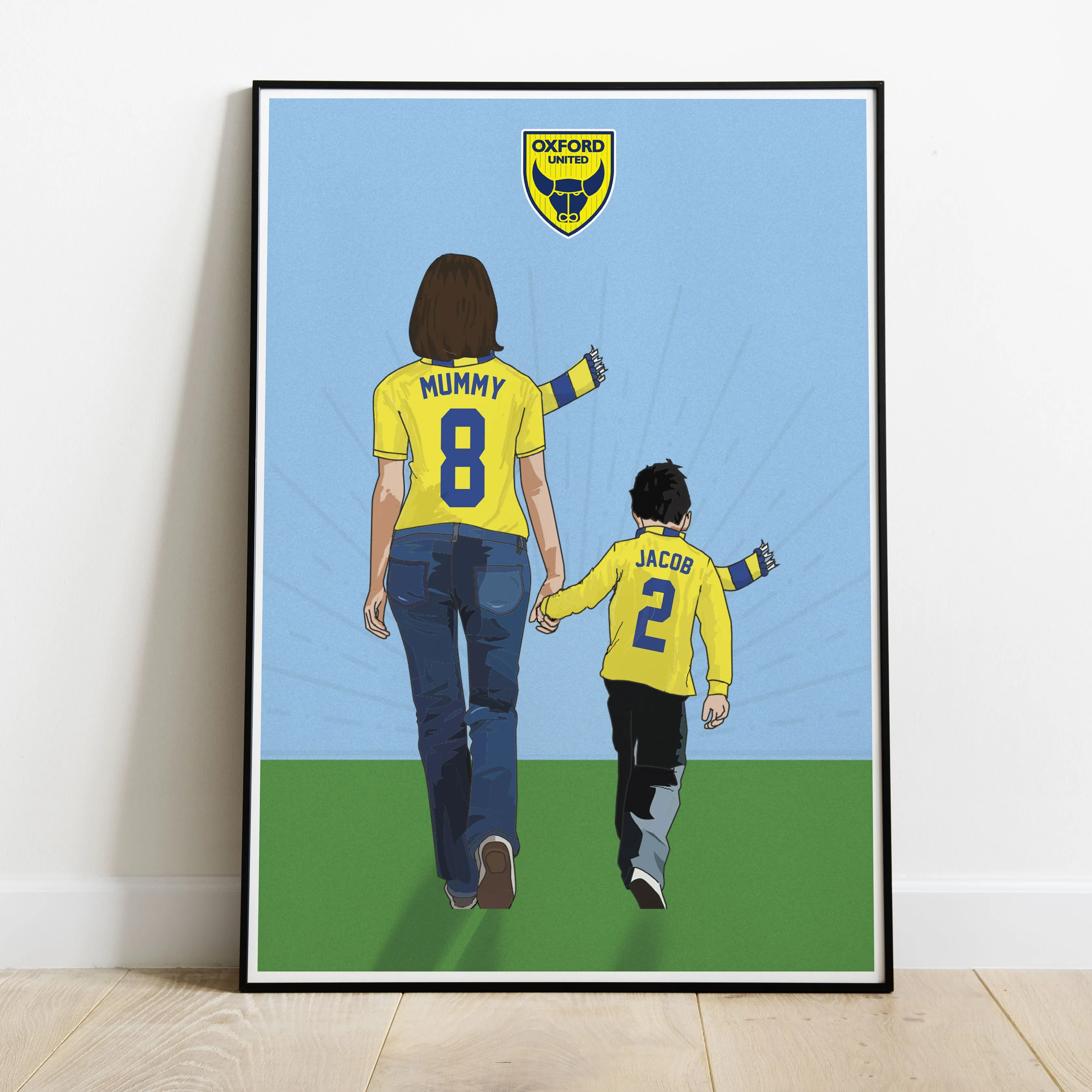 Oxford United Hand In Hand Mum Print
