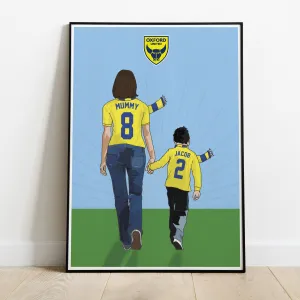 Oxford United Hand In Hand Mum Print