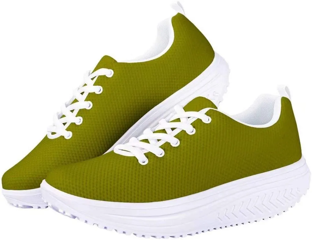 PinUp Angel Ladies Rocking Shoes Womens Lace-up Wedges Tennis Platform Walking Sneakers