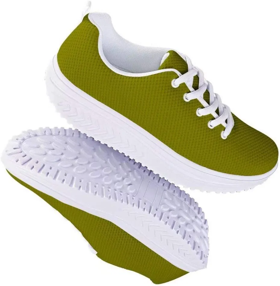 PinUp Angel Ladies Rocking Shoes Womens Lace-up Wedges Tennis Platform Walking Sneakers
