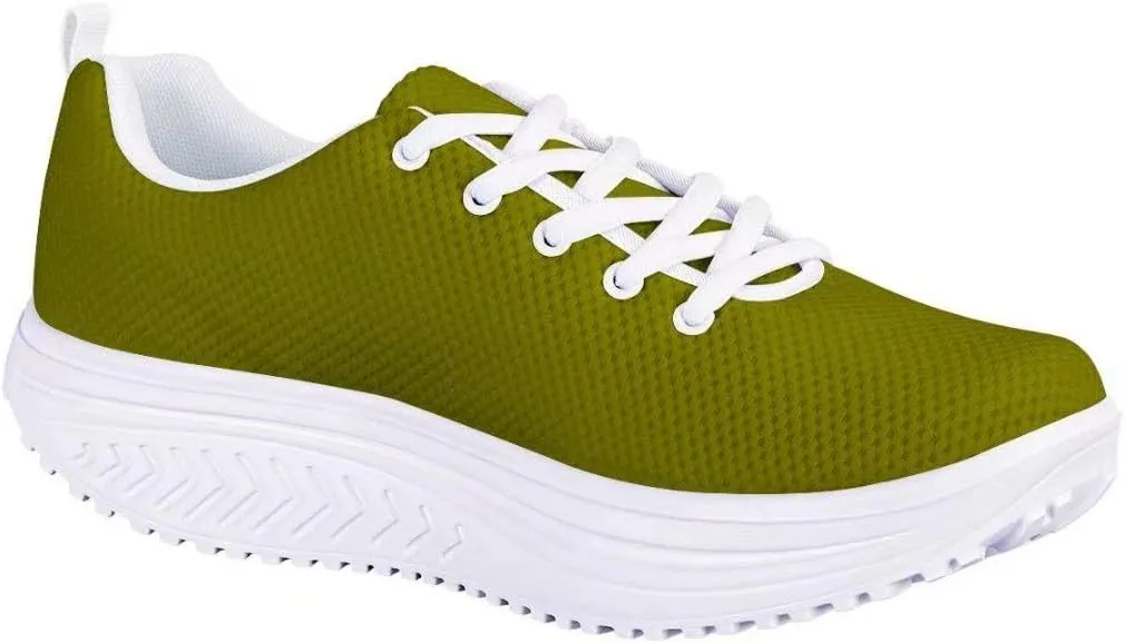 PinUp Angel Ladies Rocking Shoes Womens Lace-up Wedges Tennis Platform Walking Sneakers