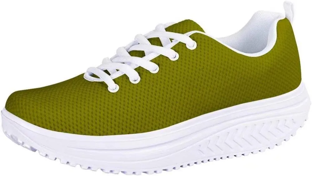 PinUp Angel Ladies Rocking Shoes Womens Lace-up Wedges Tennis Platform Walking Sneakers
