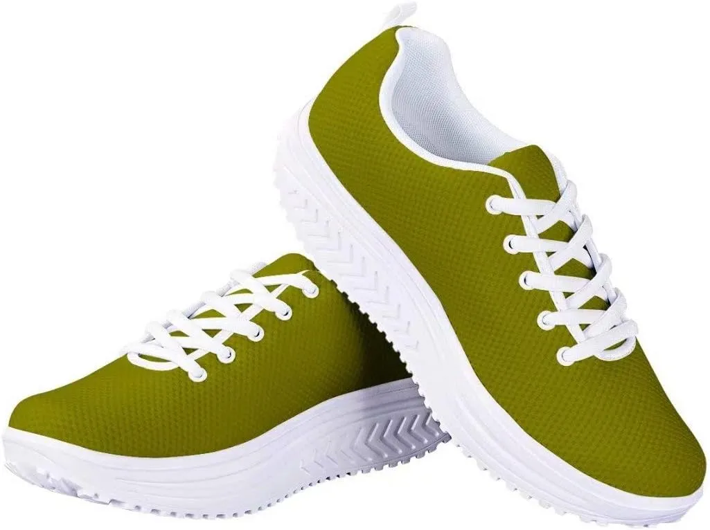 PinUp Angel Ladies Rocking Shoes Womens Lace-up Wedges Tennis Platform Walking Sneakers
