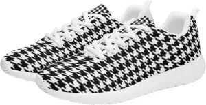 Pitovozu Yellow Squares Orange Black Plaid Sneaker Women Athletic Shoes Running Shoes Sports Sneaker Walking Shoes Gifts for Travel