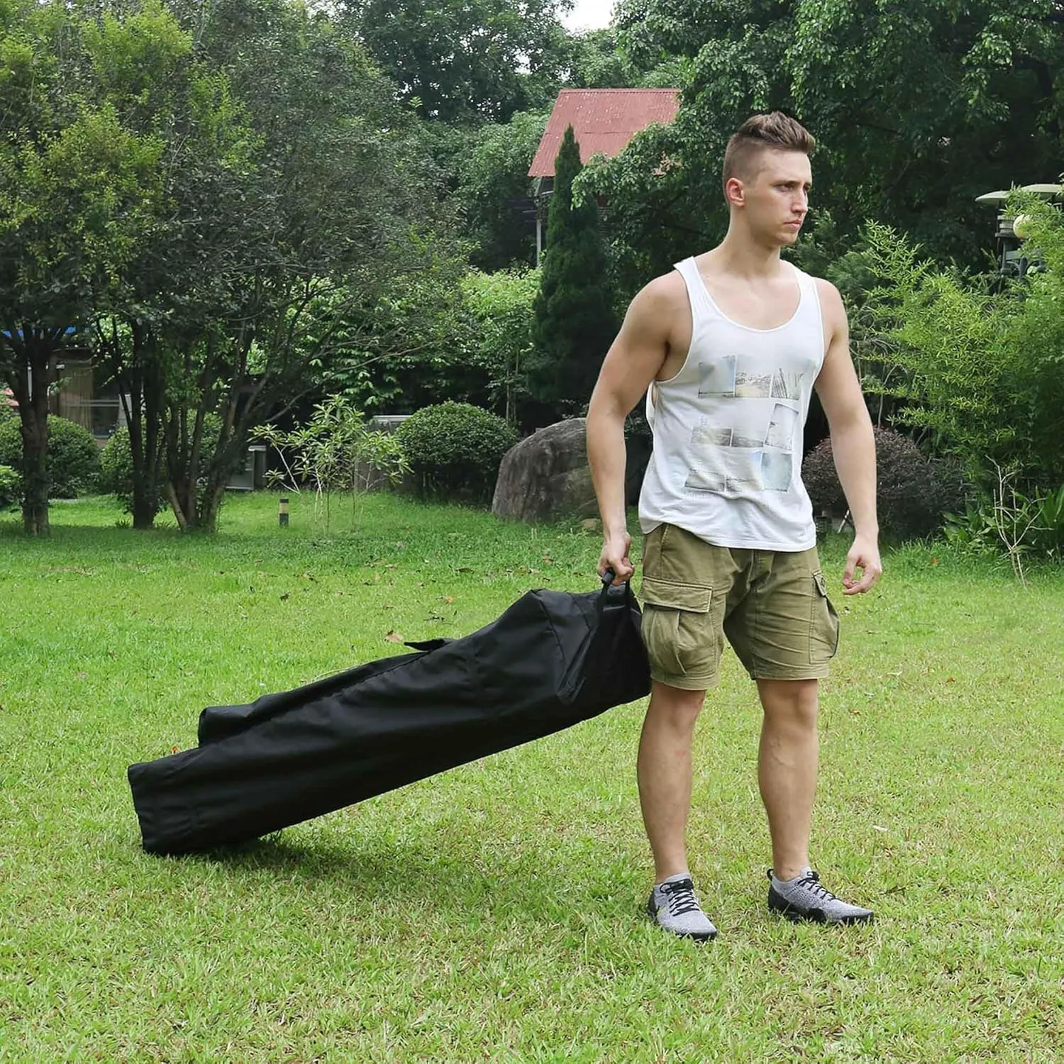 Replacement Canopy Bag with Handles and Wheels, Wheeled Canopy Bag for 10x20 ft pop-up Gazebo Canopy, Tent Storage Case, Pop-Up Canopy Wheel Roller Bag (for 10x20 ft pop-up Canopy)
