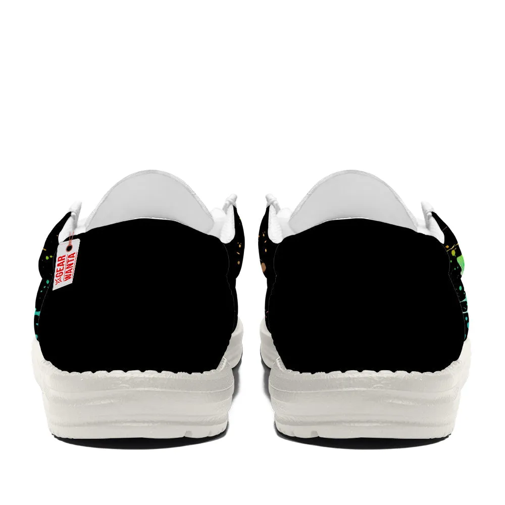 Royal Crest Symbol Canvas Loafer Shoes