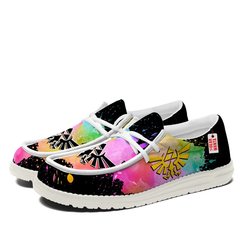 Royal Crest Symbol Canvas Loafer Shoes