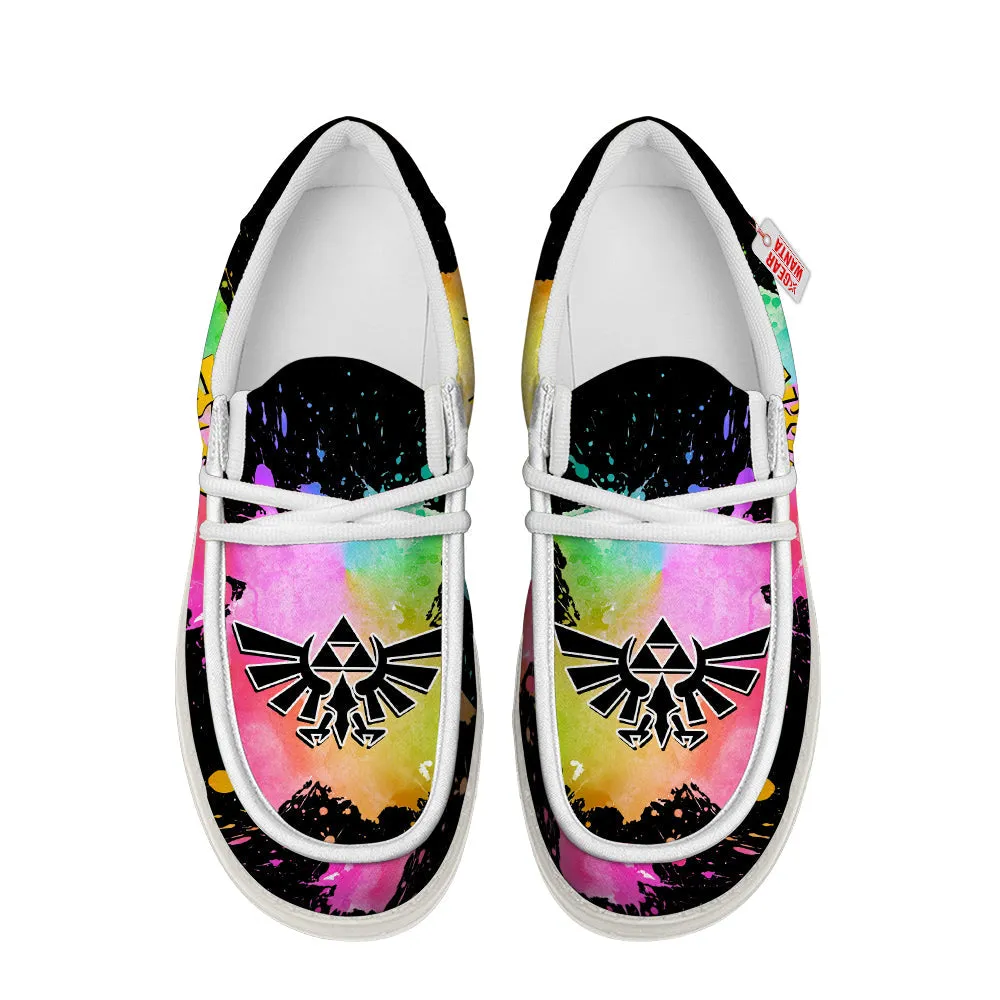 Royal Crest Symbol Canvas Loafer Shoes