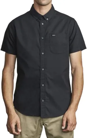 RVCA Men's That'll Do Short Sleeve Oxford Woven Button Up Shirt
