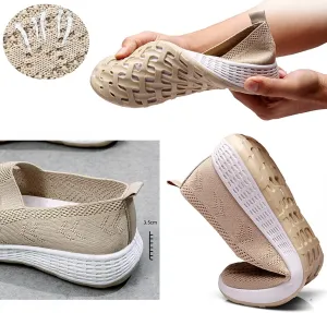 RZDYSQ Women's Mesh Breathable Flat Walking Shoes, Lightweight Soft Comfortable Casual Sneakers Walking Shoes