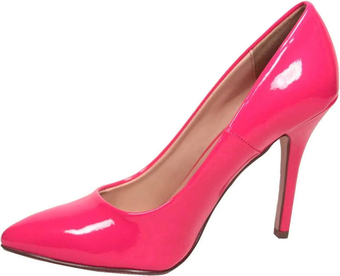 Scheme-s Women's Bridal Sexy Color Slip On Pointed Toe Stiletto Heels Pump Shoes