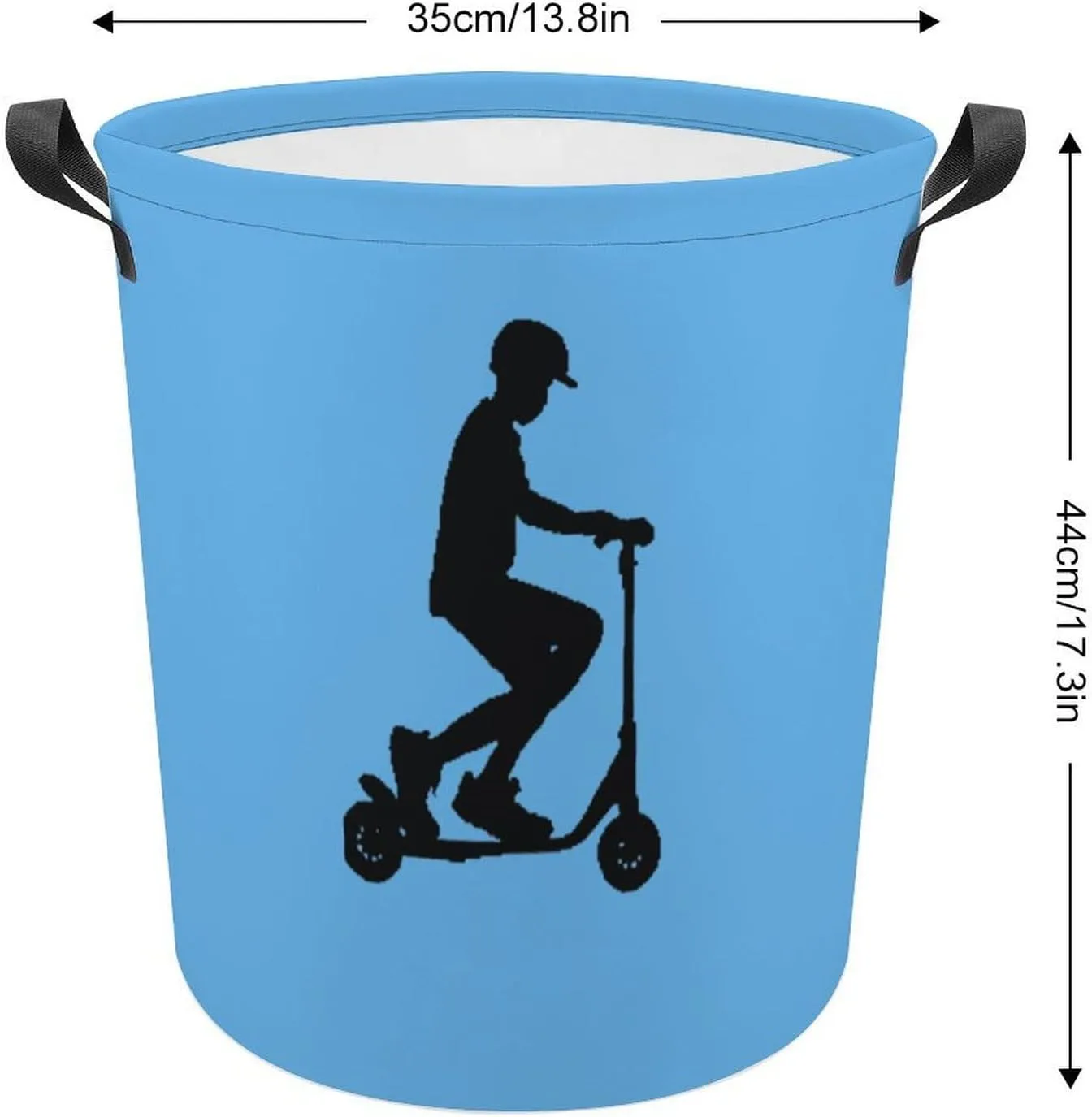 Scooter Move-stunt Scooter Laundry Basket Collapsible Laundry Hamper Dirty Clothes Storage Bag for Bathroom College Dorm One Size
