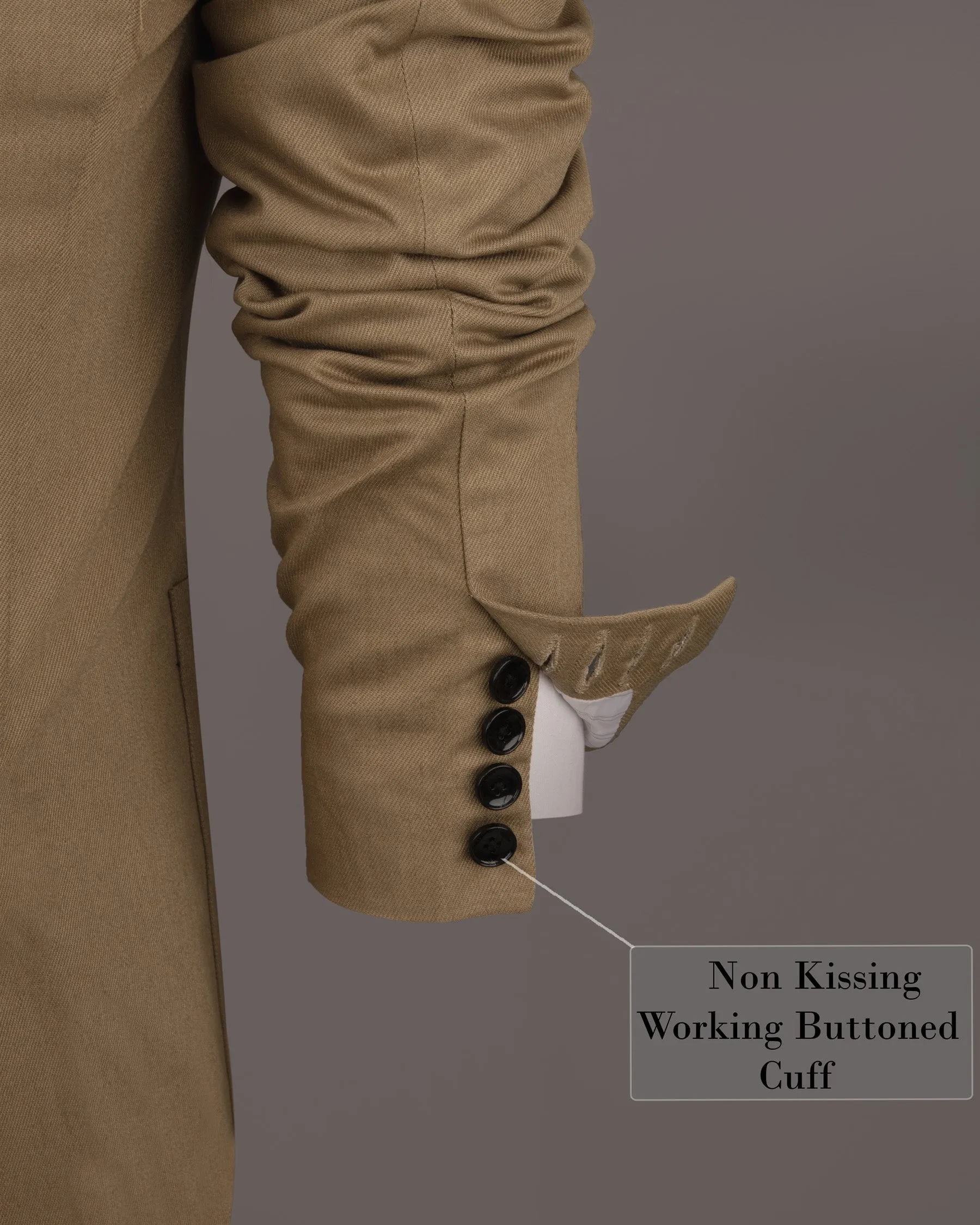 Shadow Brown Premium Cotton Solid Sports Blazer