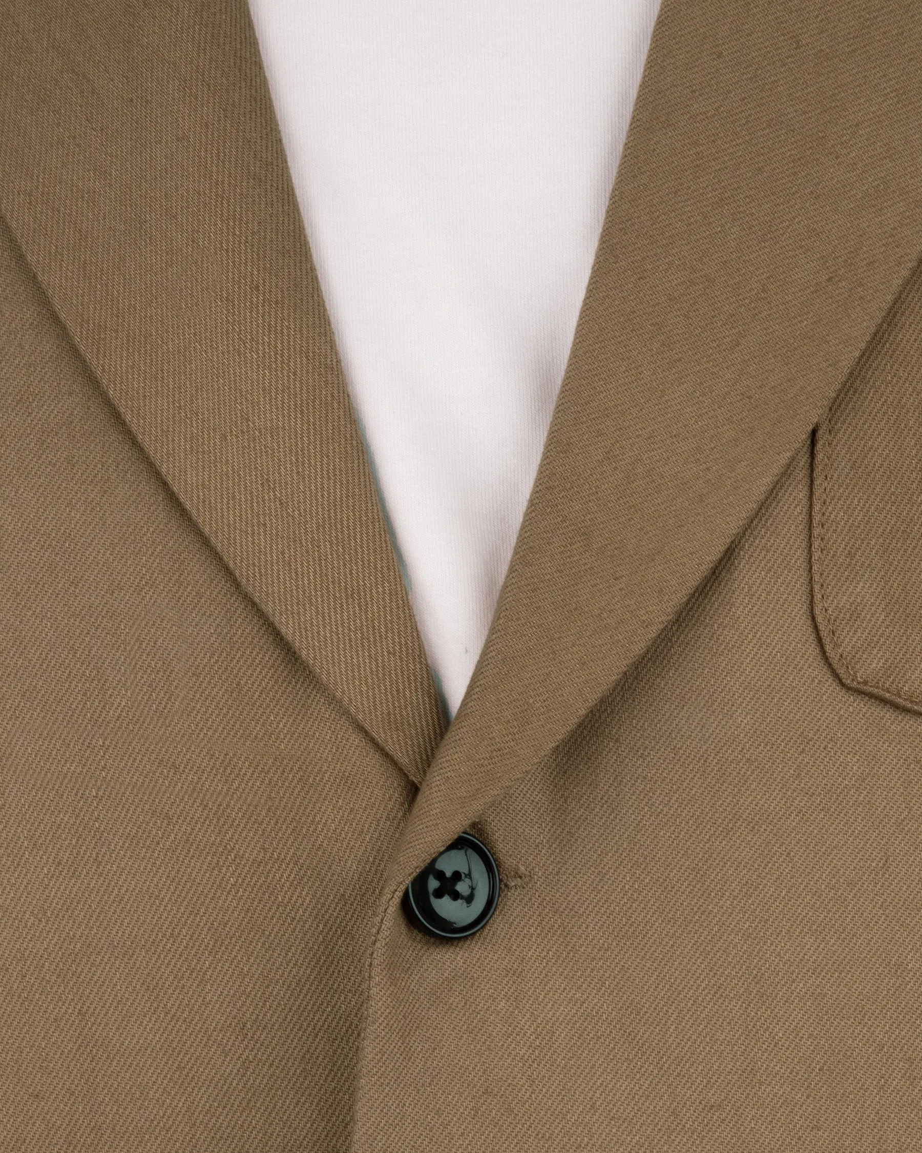 Shadow Brown Premium Cotton Solid Sports Blazer