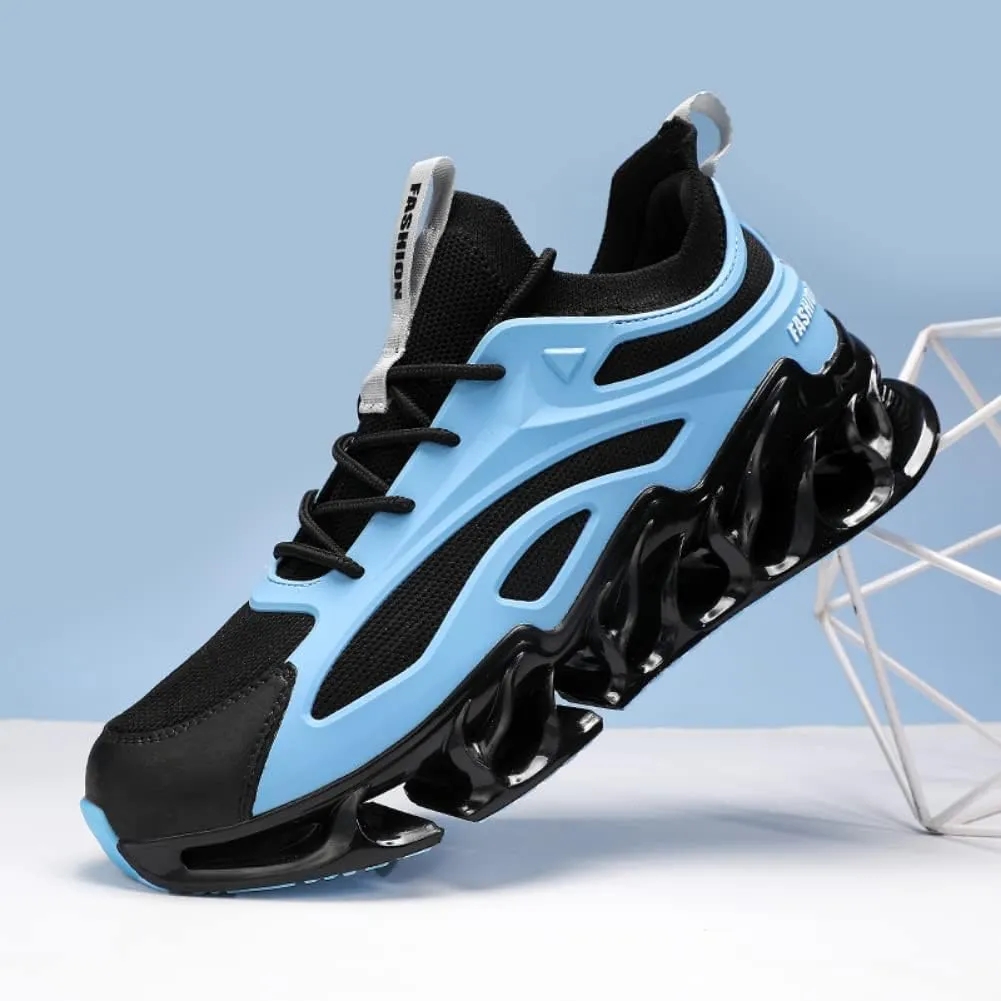 Sneakers for Men Mesh Upper TPU Basketball Sport Feather Pattern Lace Up Fashion Outdoor Sport Breathable Elastic Sole Casual Sneaker Tenis para Hombre Designer Running Shoes