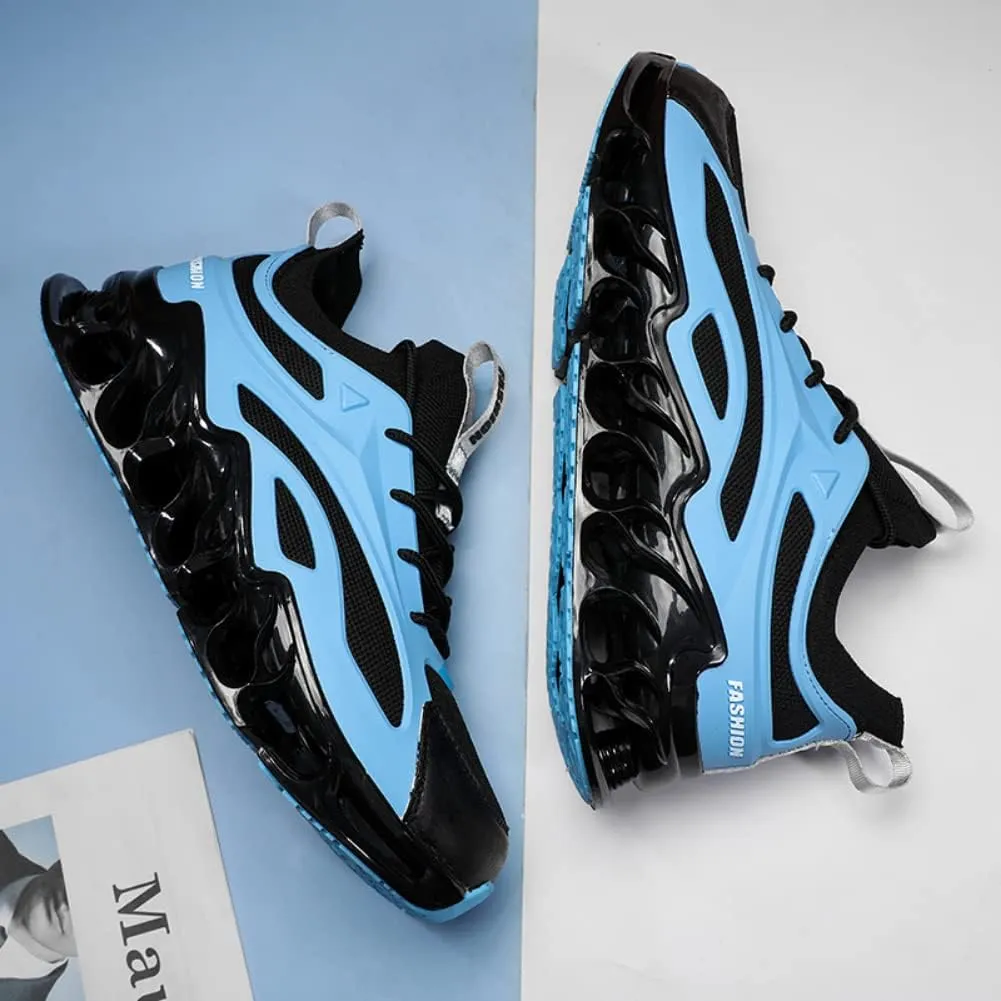 Sneakers for Men Mesh Upper TPU Basketball Sport Feather Pattern Lace Up Fashion Outdoor Sport Breathable Elastic Sole Casual Sneaker Tenis para Hombre Designer Running Shoes