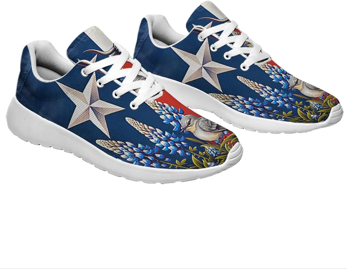 Sonzj-II Women's Men's Tennis Shoes Texas State Printed Sneakers Lightweight Breathable Running Walking Shoes